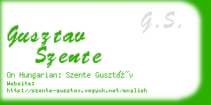 gusztav szente business card